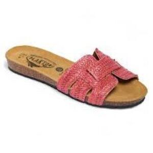 Plakton Women's Size 8 Coral Raffia Sandals Summer Comfort Shoes Beachy Boho NWT